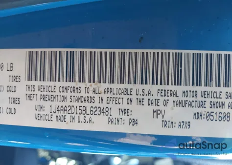 2011 Jeep Wrangler Sport from USA, damaged, VIN 1J4AA2D15BL623481